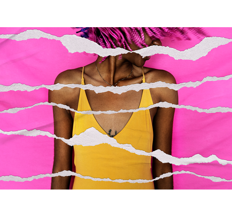 人物照片墙撕纸效果 - TenStickers