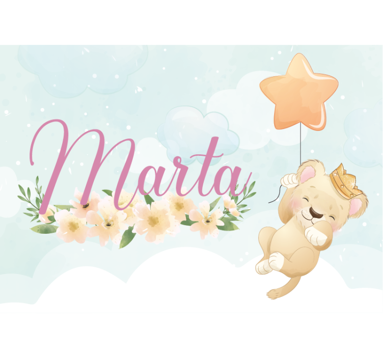 儿童房的其他壁画可爱狮子气球 - TenStickers