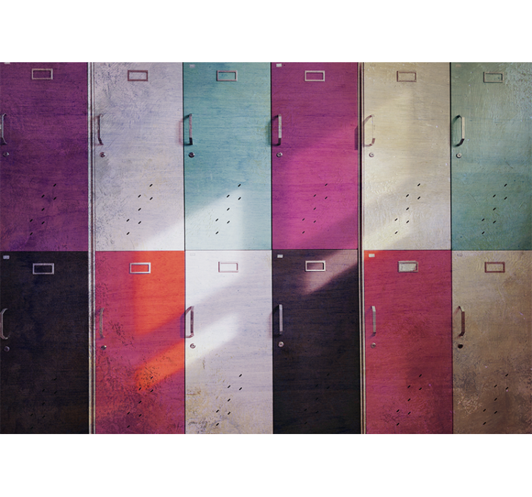 音乐照片墙色彩斑斓的储物柜门 - TenStickers