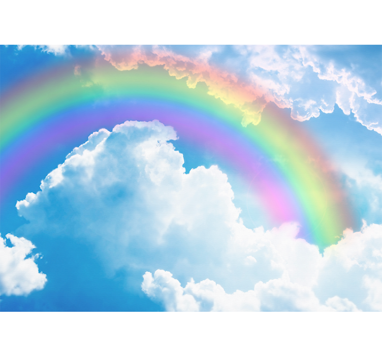 来自天空的照片墙展现多彩彩虹云朵 - TenStickers