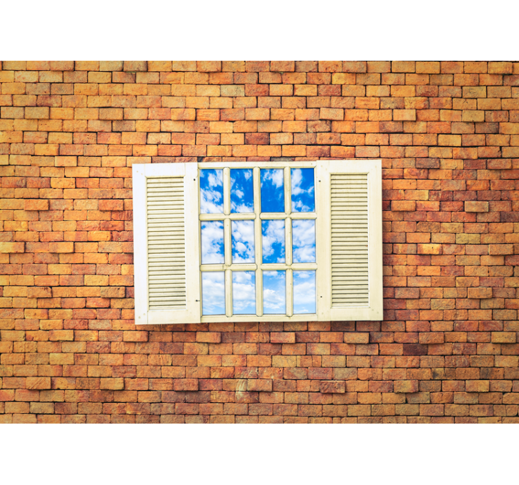 其他石头壁画开放窗外景色 - TenStickers