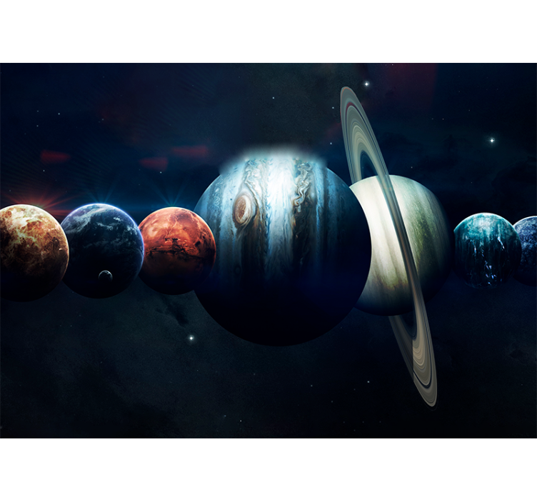 空间照片墙展现环绕行星的奇妙之旅 - TenStickers