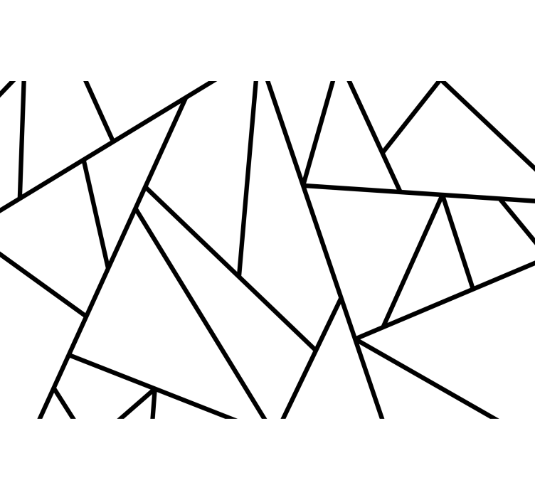 抽象照片墙展现几何黑色线条 - TenStickers