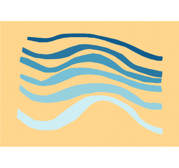 抽象照片墙波浪线纹理 - TenStickers