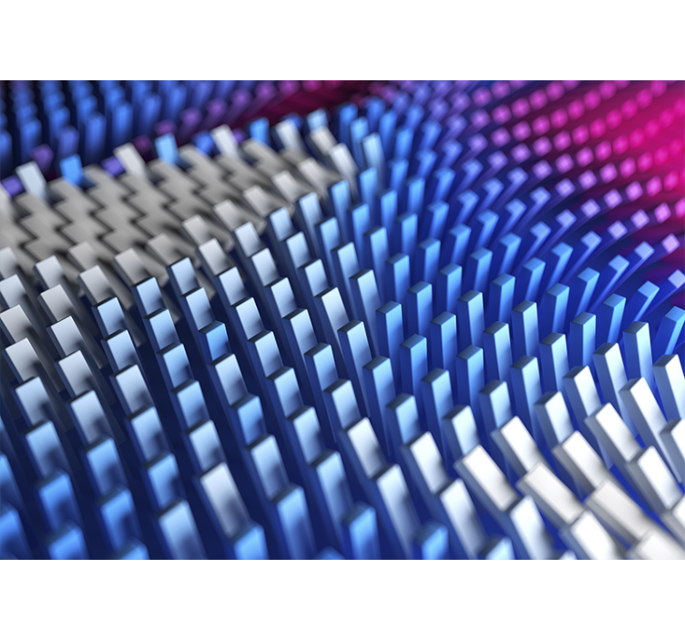 抽象照片墙呈现纹理几何波浪 - TenStickers