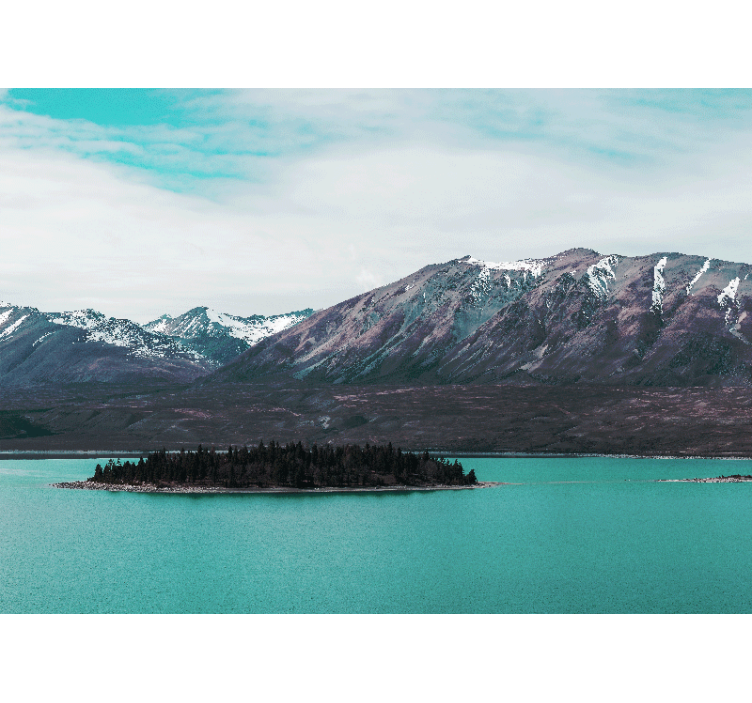 其他景观壁画山湖岛 - TenStickers
