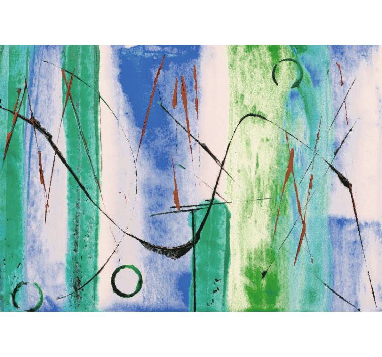 抽象照片墙展现动态线条图案 - TenStickers