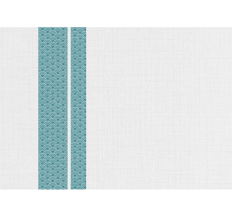 其他具有纹理和图案的壁画，波浪蓝色图案 - TenStickers