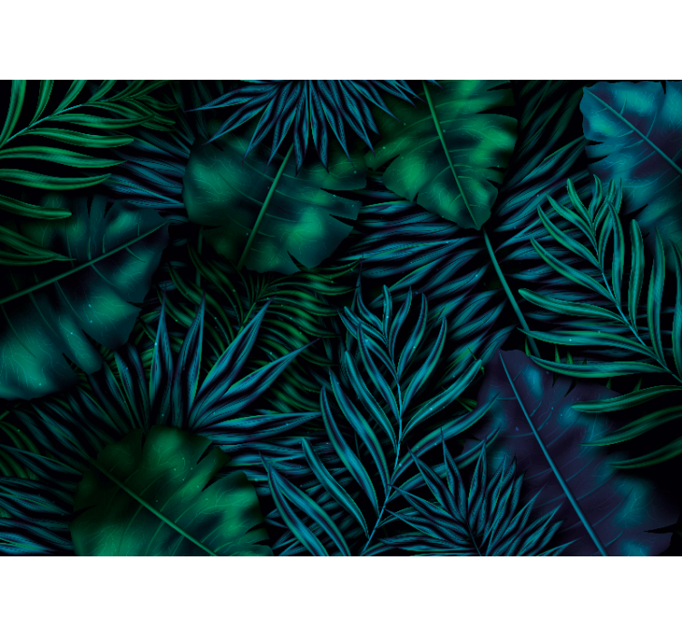自然照片墙带异域植物图案 - TenStickers