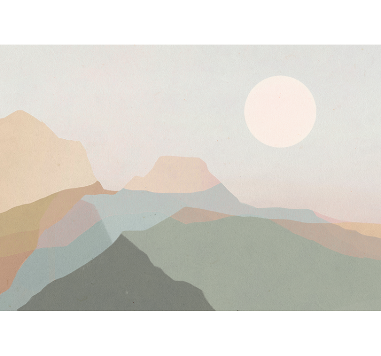 其他景观壁画山间暮光景色 - TenStickers