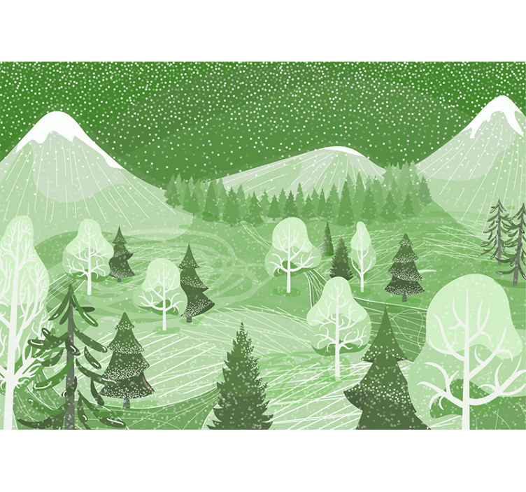自然照片墙山林景观 - TenStickers