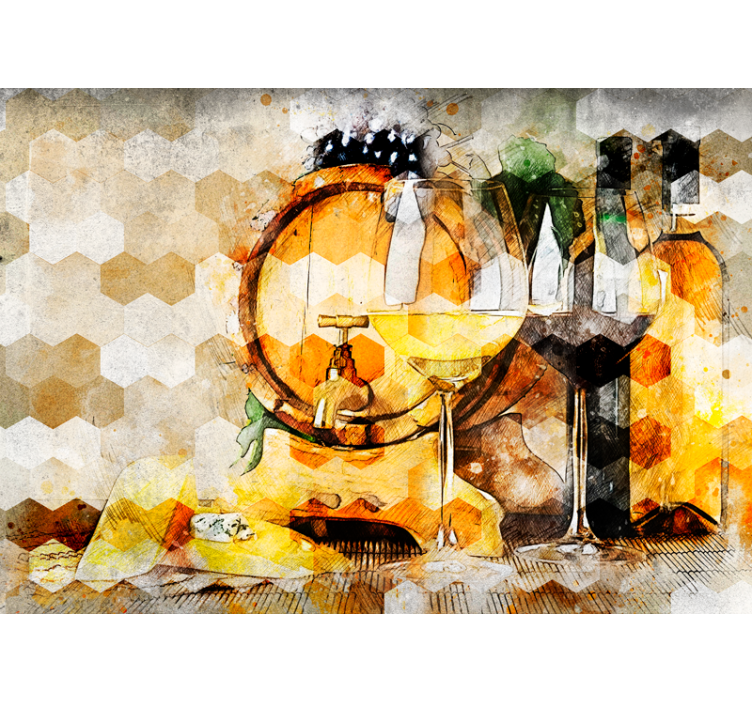 音乐照片墙酒桶艺术 - TenStickers