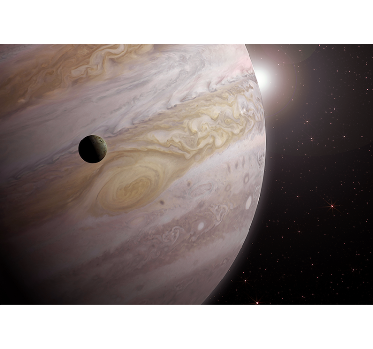 空间照片墙：木星与月亮 - TenStickers