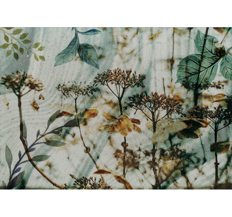 花卉照片墙花卉叶子排列 - TenStickers