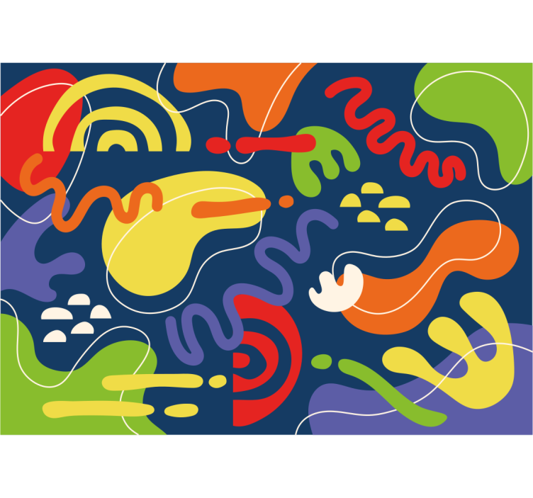 抽象照片墙展现动态色彩波浪 - TenStickers