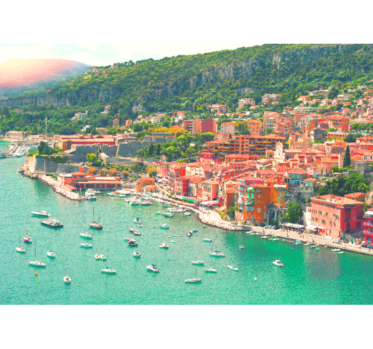 城市和乡村照片墙海边村庄视角 - TenStickers