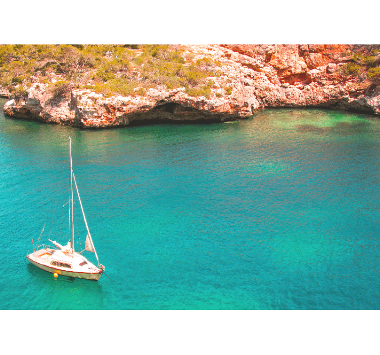 海洋的照片壁画航行的小船在海洋上 - TenStickers