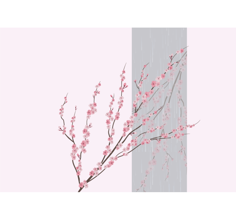 花卉照片墙展现温柔粉色花朵 - TenStickers