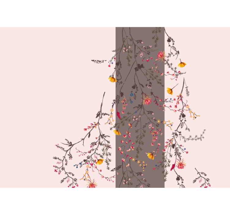 花卉照片墙花卉枝条剪影 - TenStickers