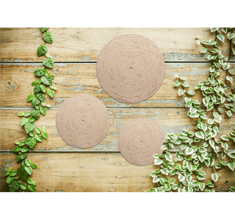 其他纹理和图案壁画自然绳圈 - TenStickers