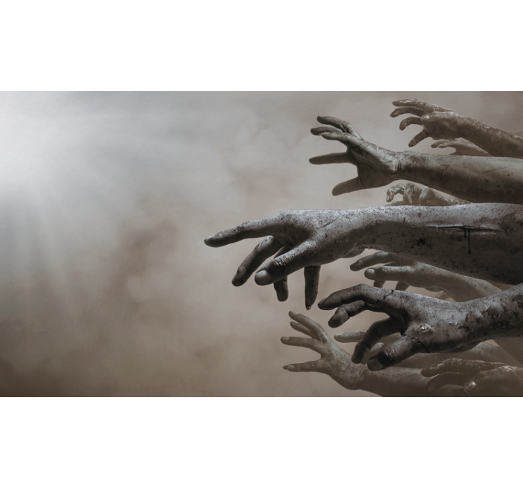 僵尸鬼手墙壁画 - TenStickers