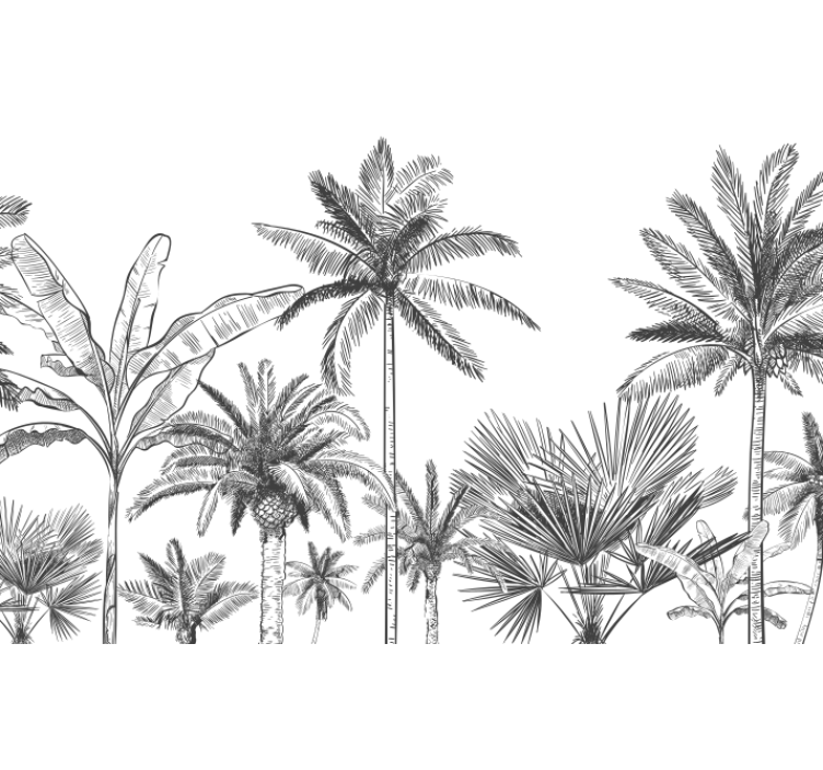 壁画 彩色纸质全景图 丛林壁画 - TenStickers