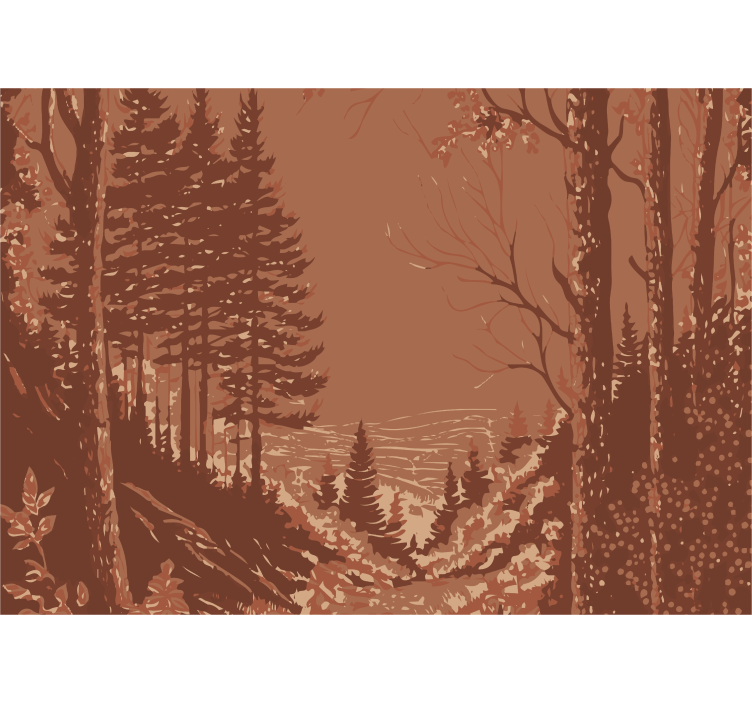 壁画展现自然抽象设计 - TenStickers