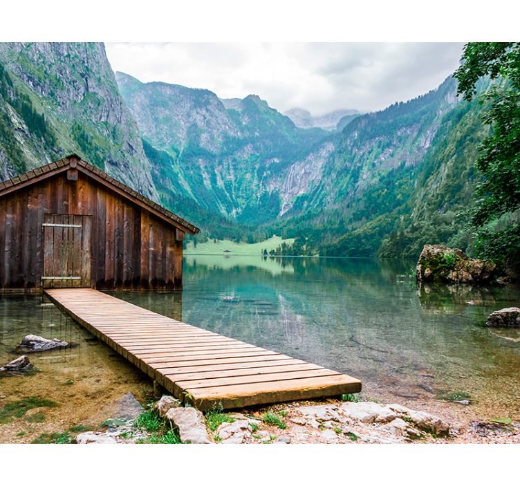 自然照片墙 宁静的湖景 - TenStickers