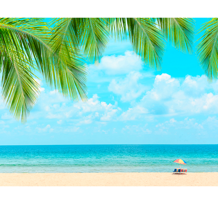 海洋的照片壁画 热带海滩景色 - TenStickers