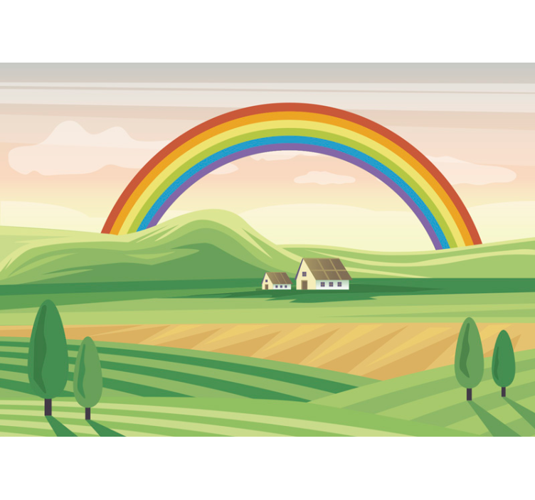 儿童房的其他壁画彩虹风景 - TenStickers
