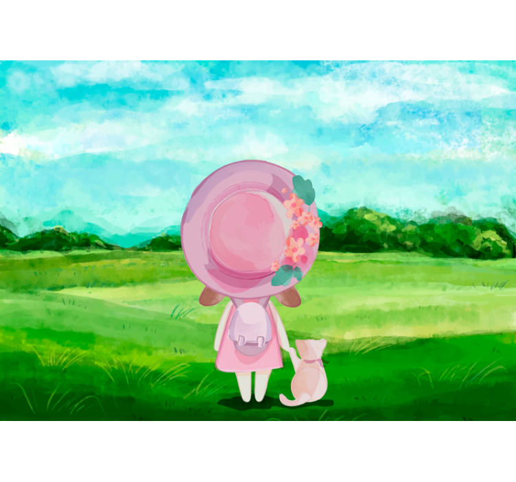 儿童房的其他壁画乡村幻想场景 - TenStickers