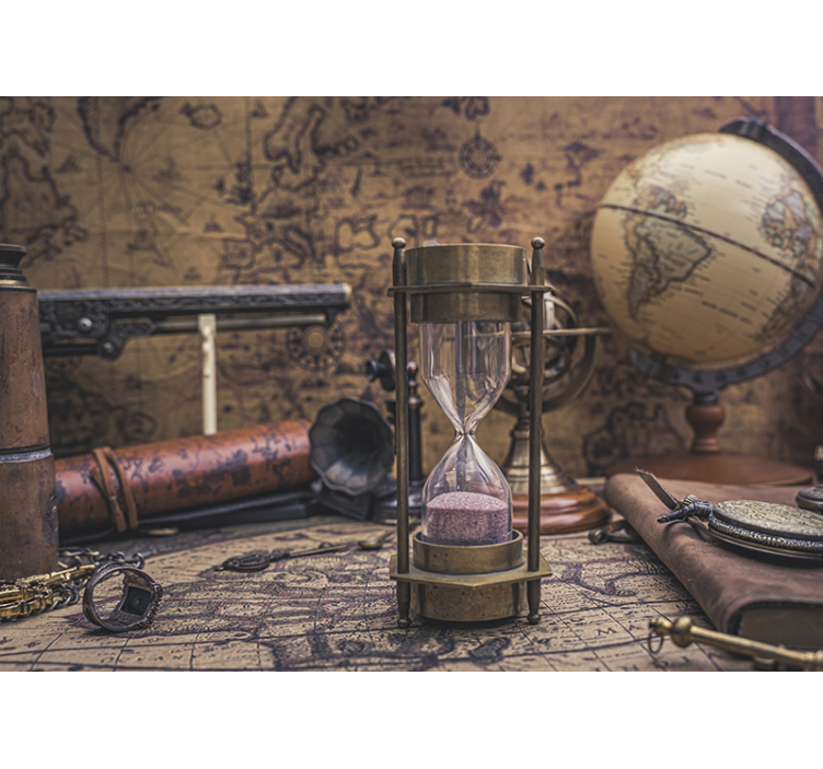 城市和乡村照片墙古董钟表系列 - TenStickers