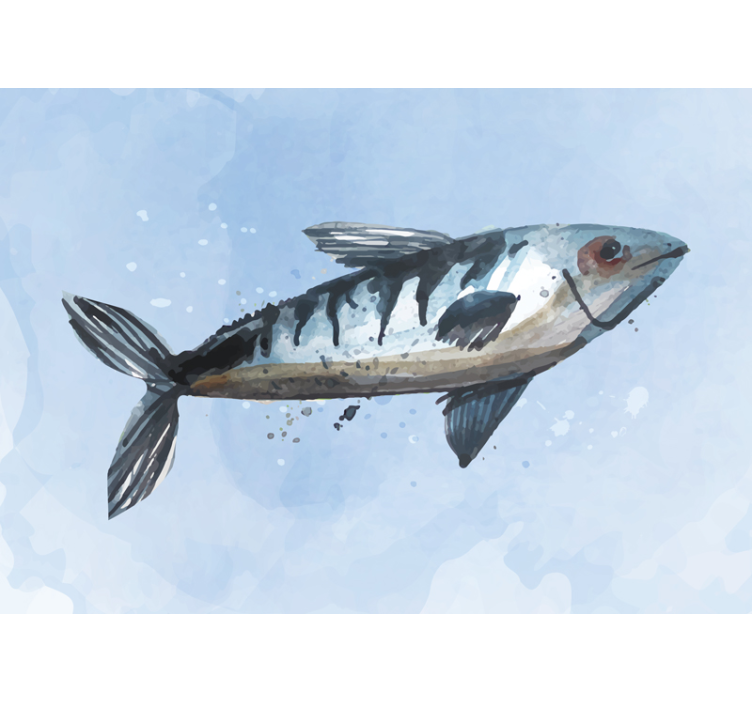 双人房的其他壁画为您呈现壮丽鱼类插图 - TenStickers