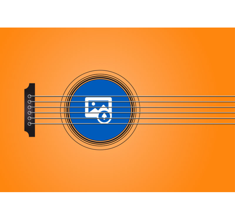 音乐照片墙 吉他剪影庆典 - TenStickers