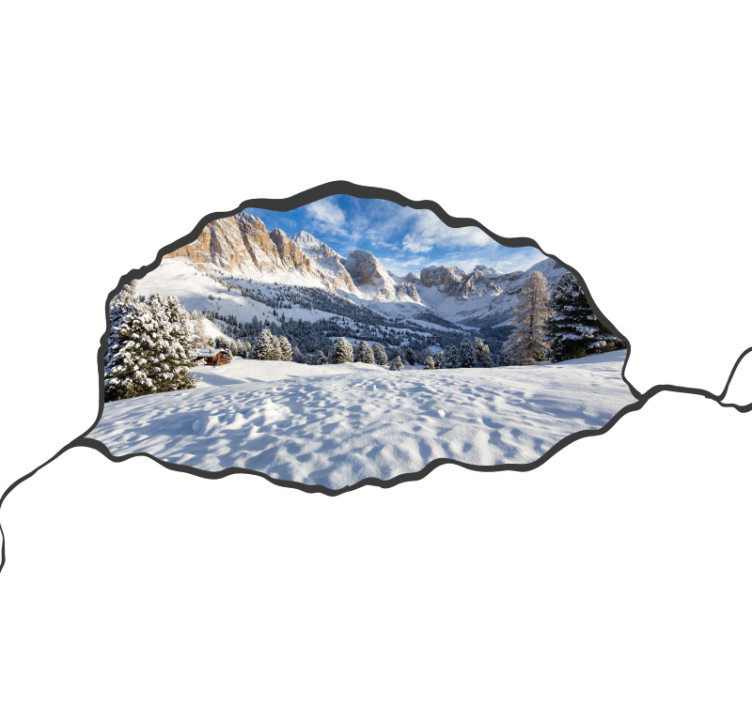 山地照片墙展示雪山风景 - TenStickers