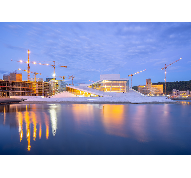 城市和乡村照片墙展现现代建筑设计 - TenStickers