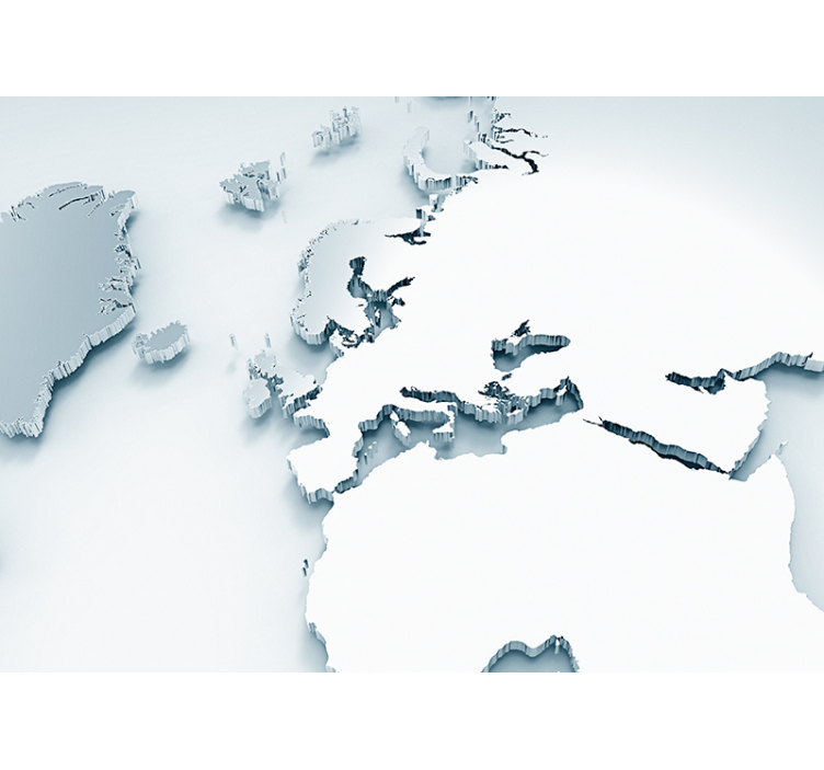 世界地图照片墙，广泛的世界地图 - TenStickers