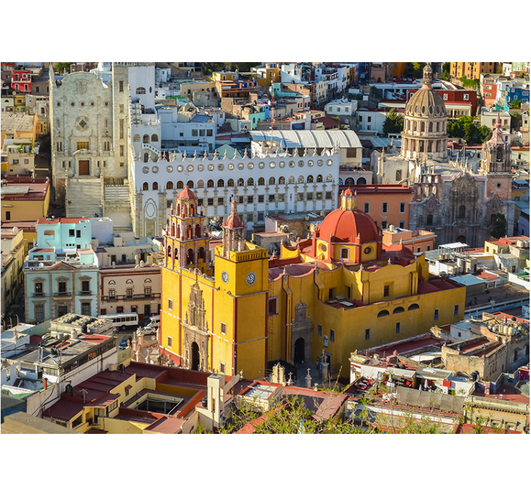 城市和乡村照片墙 历史悠久的黄色大教堂 - TenStickers