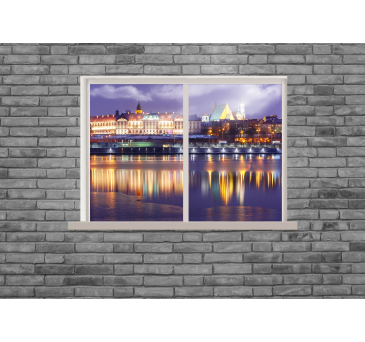 城市和乡村照片墙展现都市夜景照明 - TenStickers