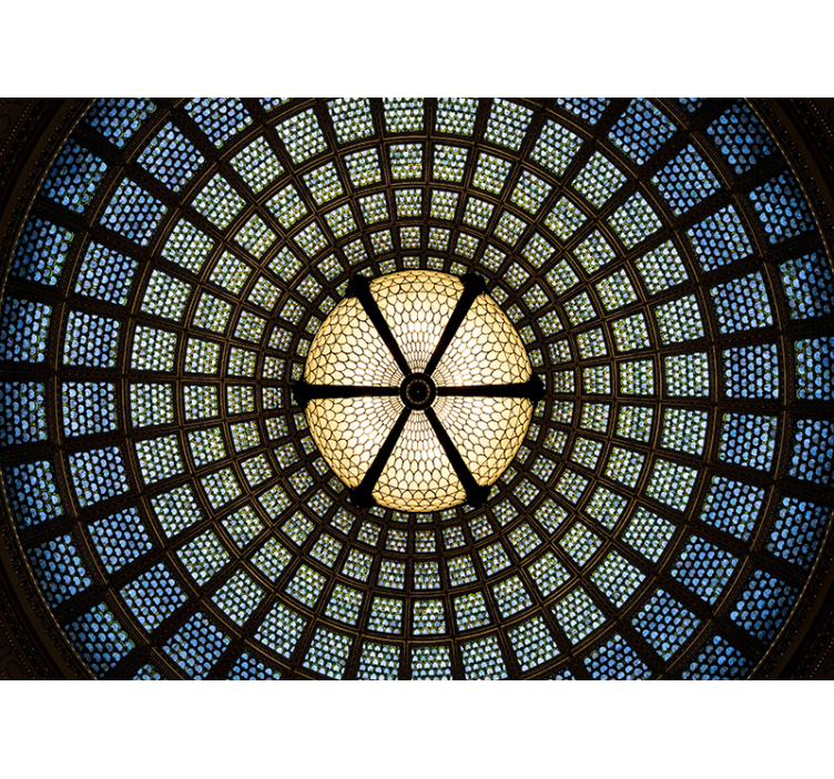 3d效果照片墙带你体验彩绘玻璃天花板 - TenStickers