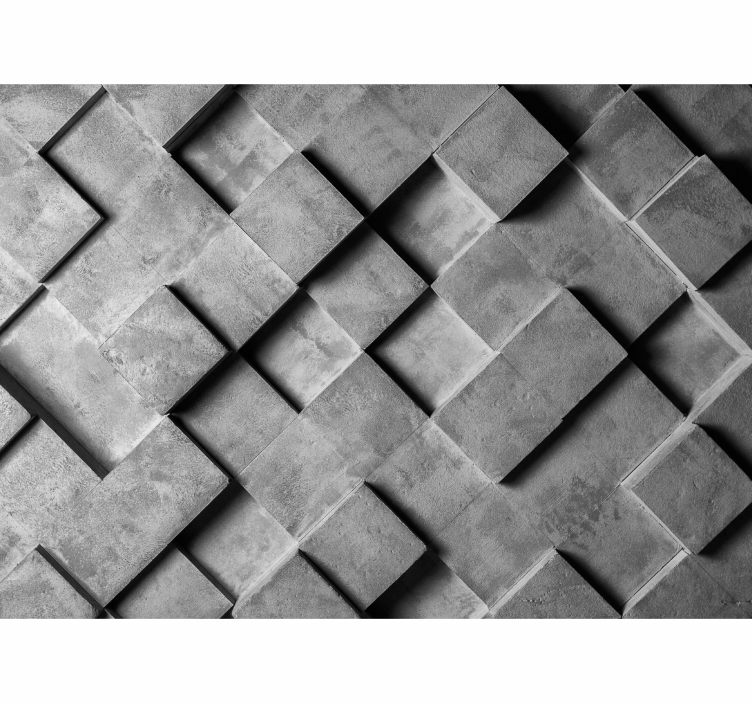 其他具有纹理和图案的壁画几何灰色图案 - TenStickers