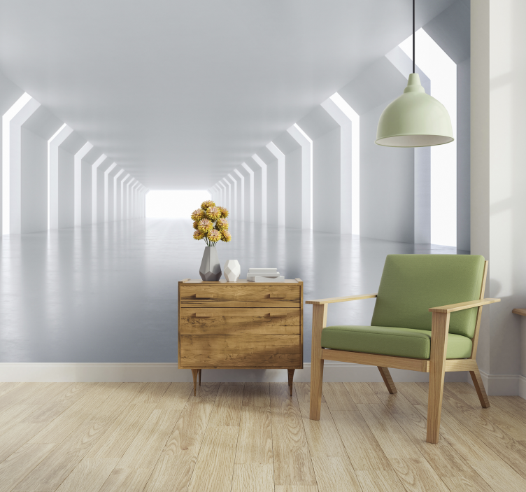 抽象照片墙 未来走廊视角 - TenStickers