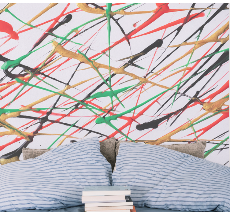 抽象照片墙展现充满活力的笔触 - TenStickers