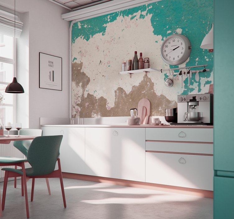 其他纹理和图案壁画 褪色的垃圾壁 - TenStickers