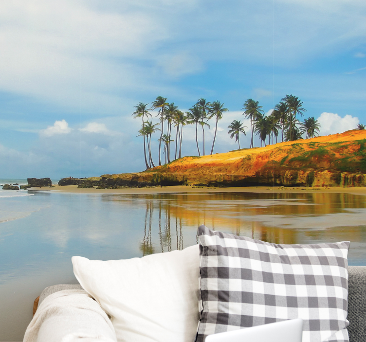 其他景观壁画映照棕榈树 - TenStickers