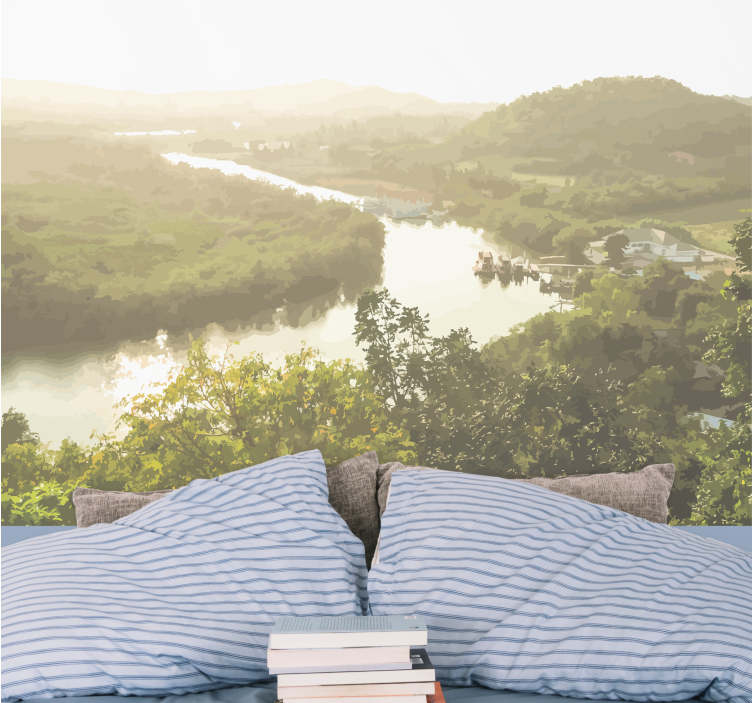 其他景观壁画宁静河流景观 - TenStickers