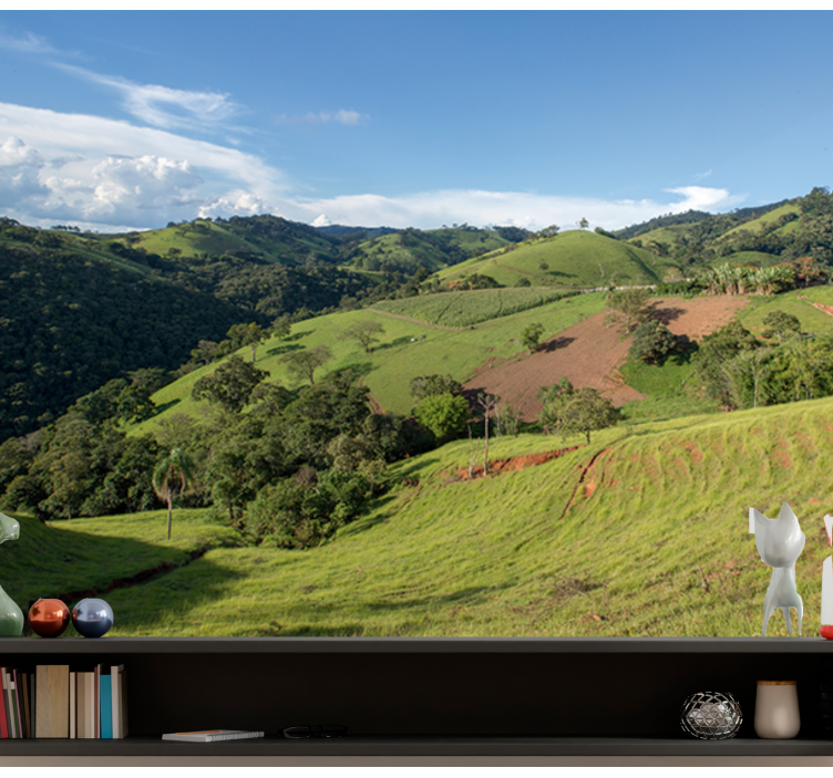 其他景观壁画 连绵起伏的青翠山丘 - TenStickers