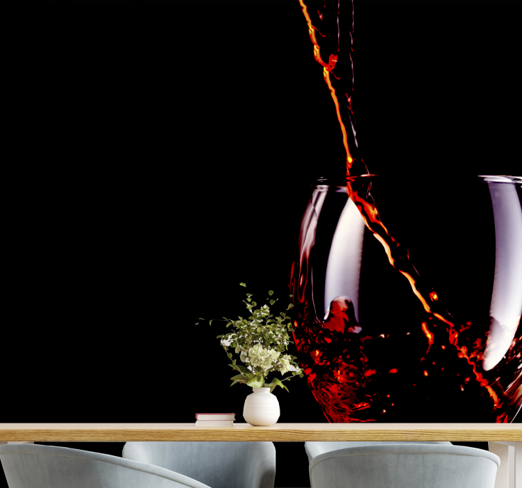 音乐照片墙流动的酒水飞溅 - TenStickers