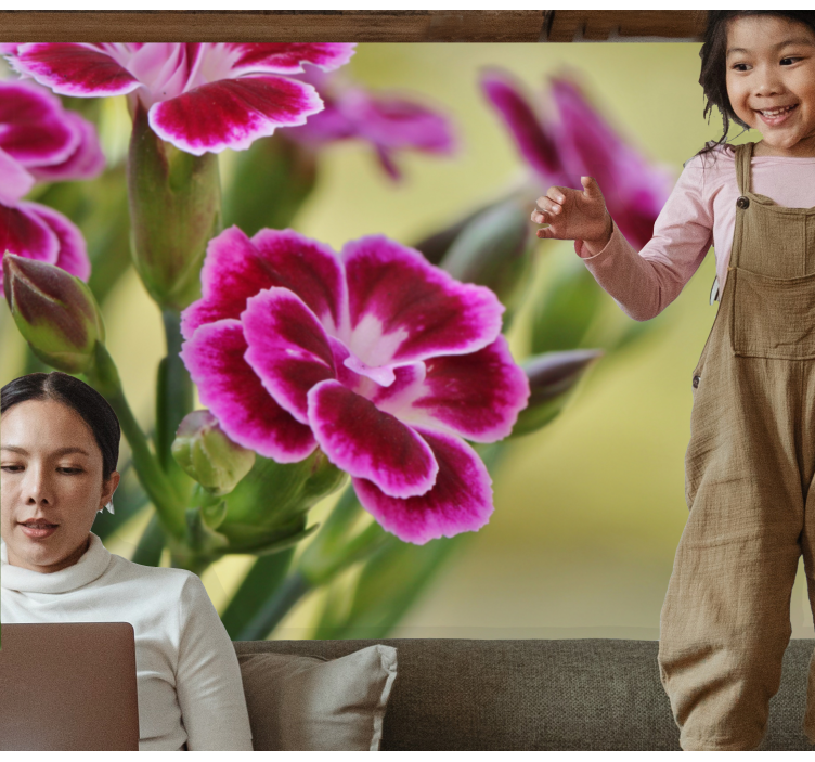 罂粟花风格的墙面壁画花卉的愉悦 - TenStickers