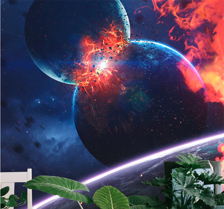 空间照片墙带你领略震撼的宇宙碰撞 - TenStickers